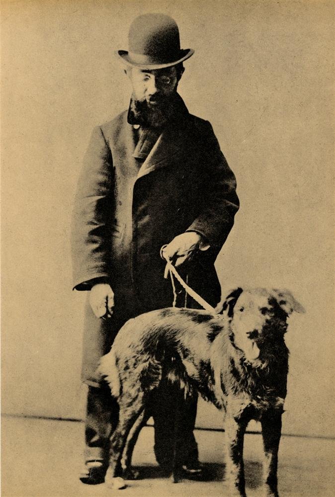 Анри Тулуз-Лотрек со своей собакой. 1890
